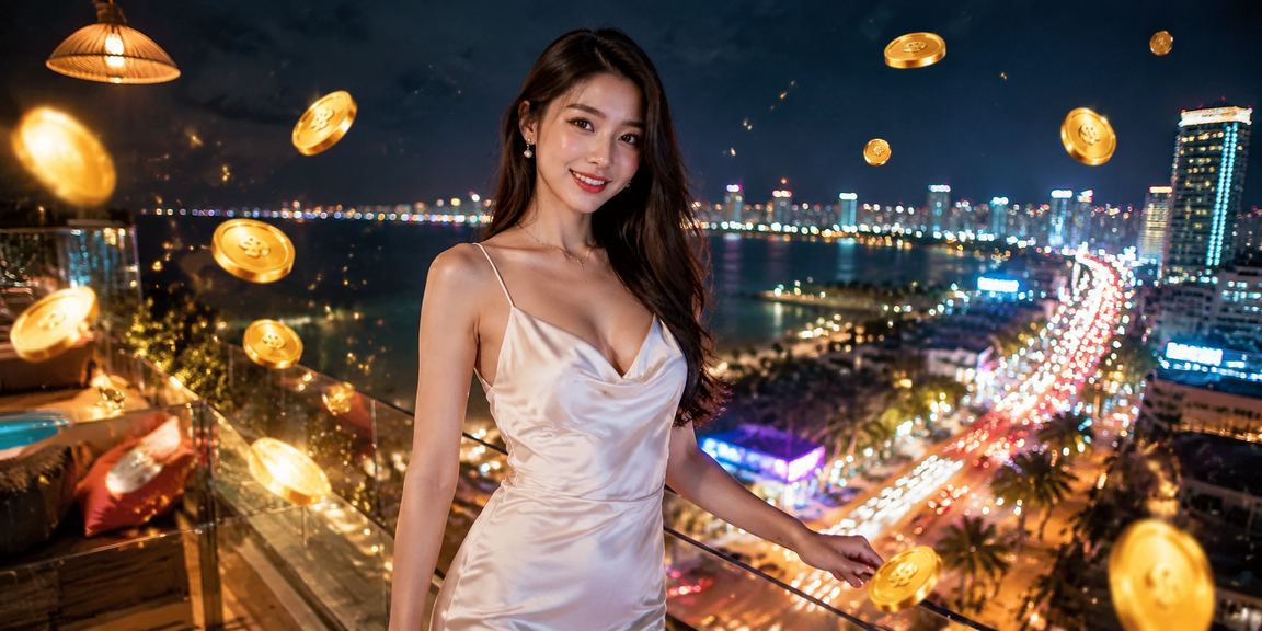 Cảnh khu giải trí casino tại bãi biển Đà Nẵng về đêm